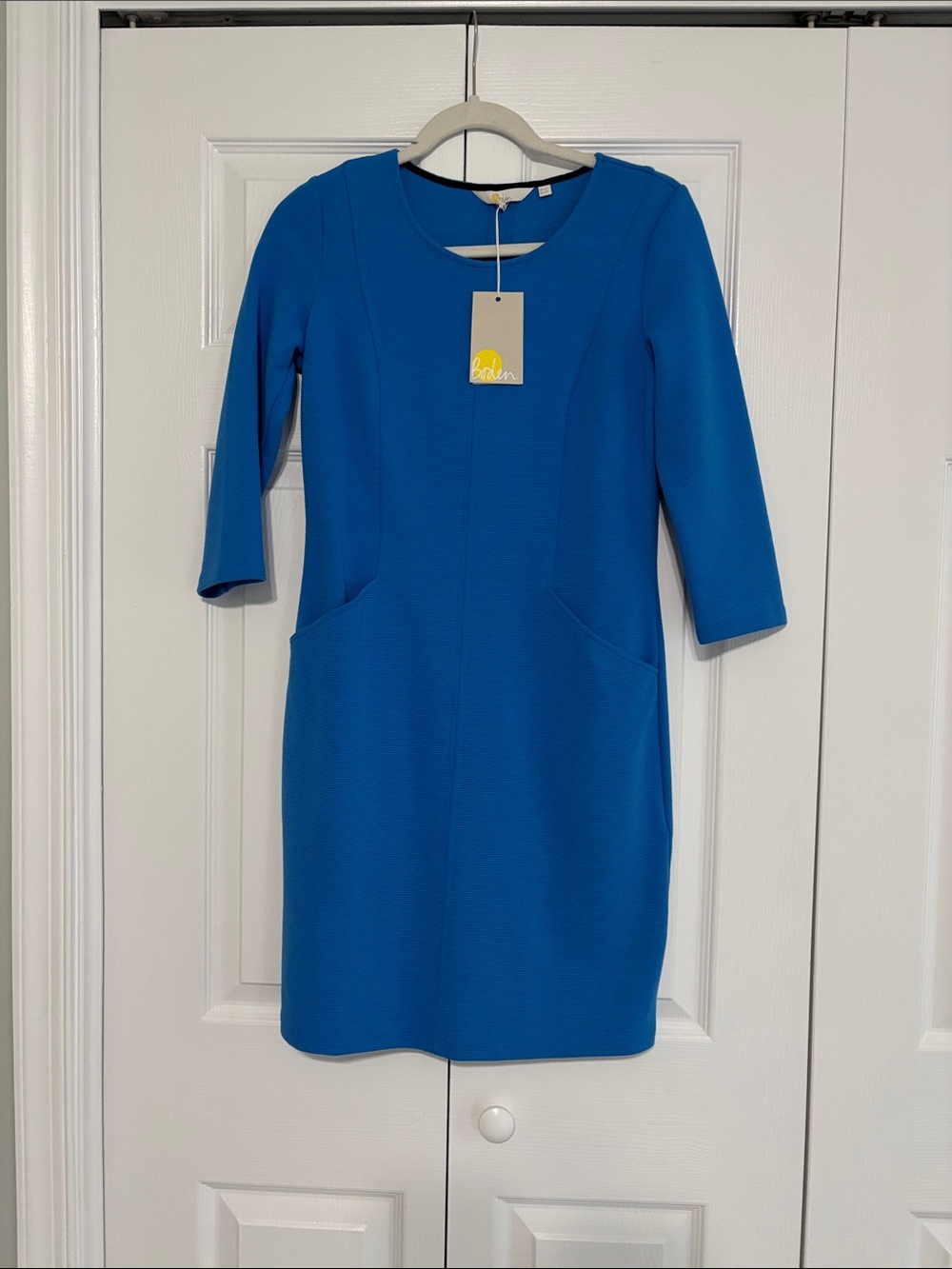 Boden Royal Blue Long Sleeve Sheath Dress